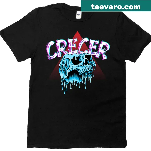 Skull graphic with the word 'Grow' in Spanish on a T-shirt