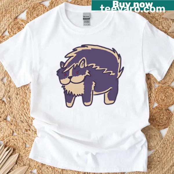 Illustration of a grumpy skunk on a playful T-shirt