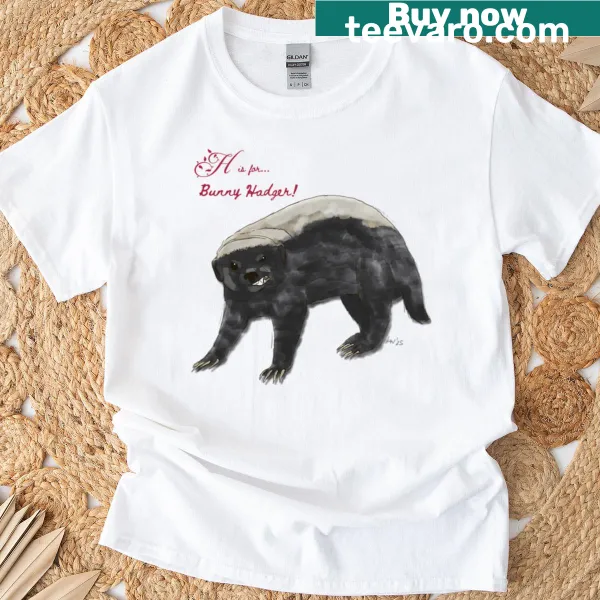 Charming illustration of a Bunny Hadger on a cute T-shirt