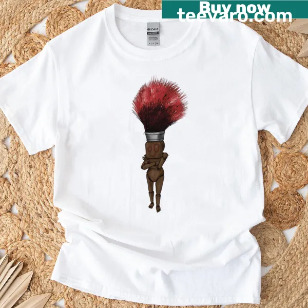 Oversized T-shirt featuring a joyful paintbrush character.