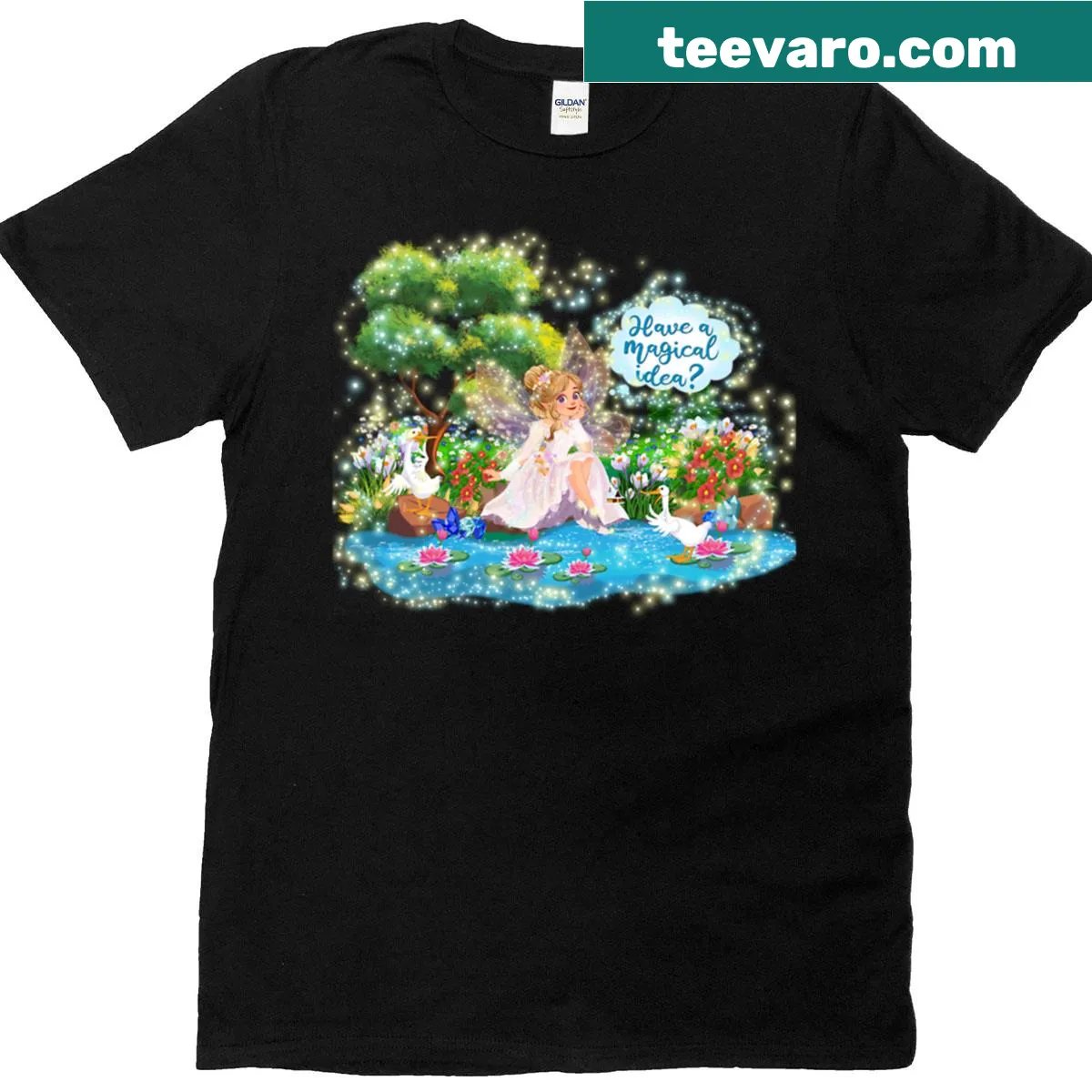 Whimsical typography T-shirt encouraging creative ideas — on a men's t-shirt