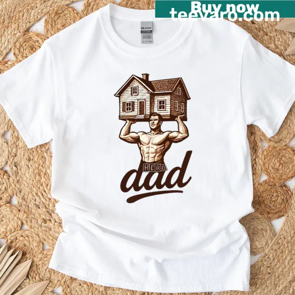 Hero Dad t-shirt with bold typography design
