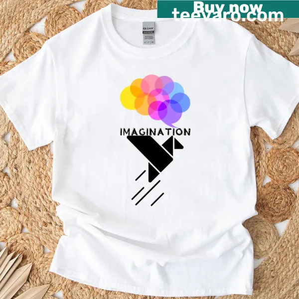 T-shirt featuring the phrase Imagine Big in bold typography