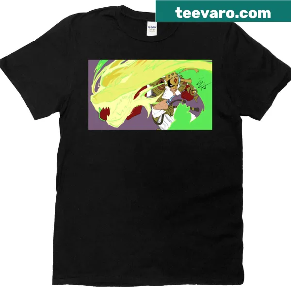 Bold iron fist graphic on a casual T-shirt