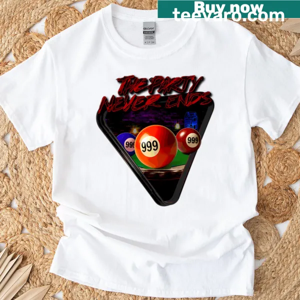 T-shirt with the phrase 'The Party Never Ends' inspired by Juice WRLD
