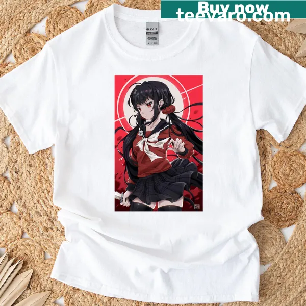 Illustrated Maki Harukawa character T-shirt