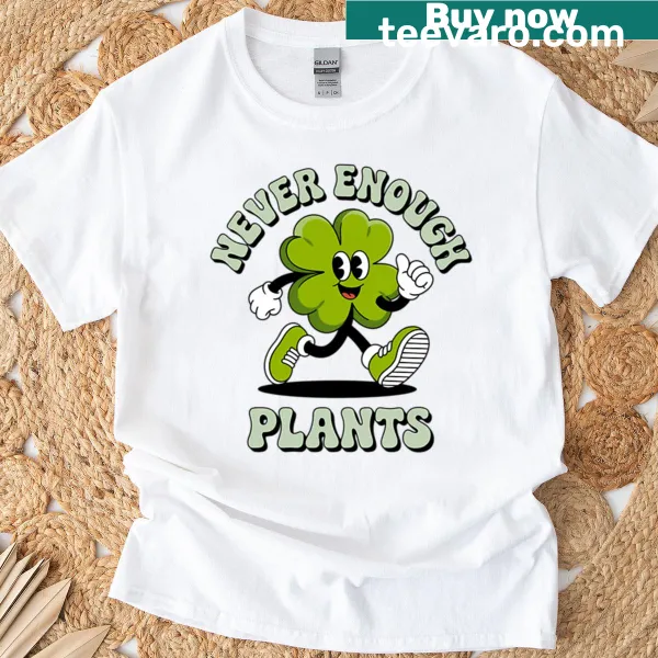 Cute plant lover design with various plants on a T-shirt.