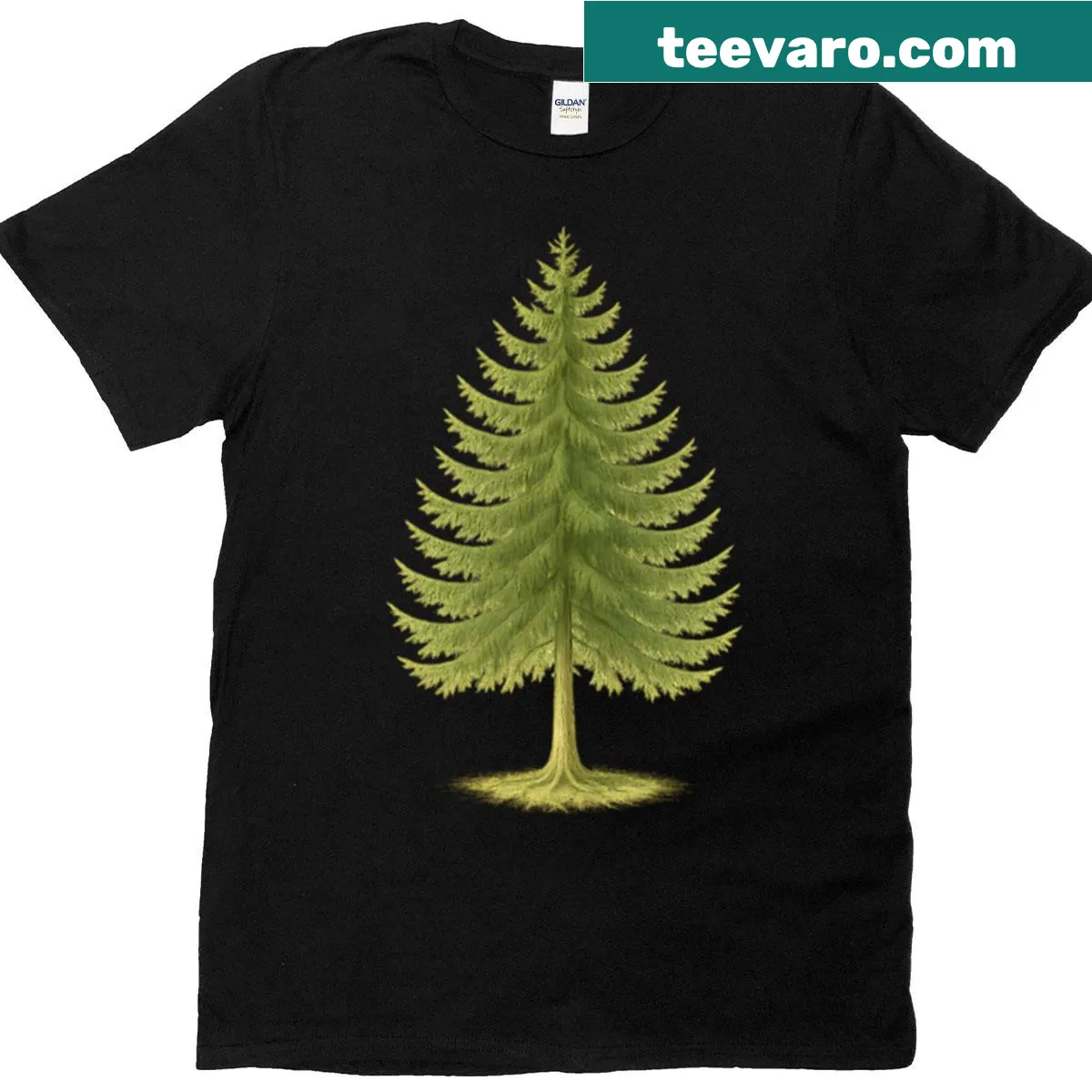 Illustration of Norway spruce tree on a t-shirt — on a men's t-shirt