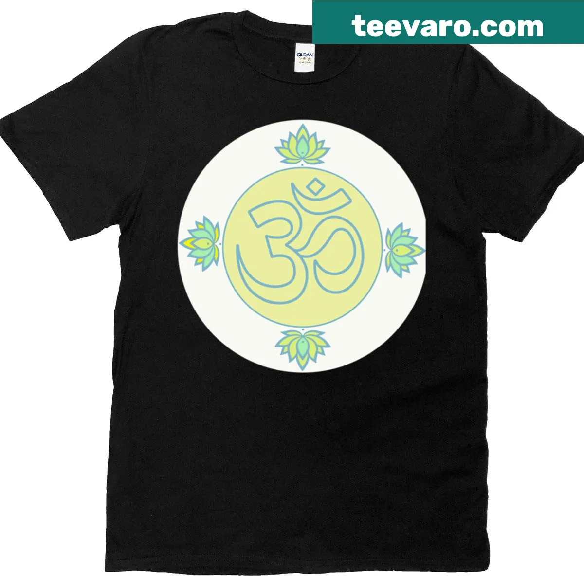 T-shirt featuring the mantra 'Om Mani Padme Hum' for peace and mindfulness — on a men's t-shirt