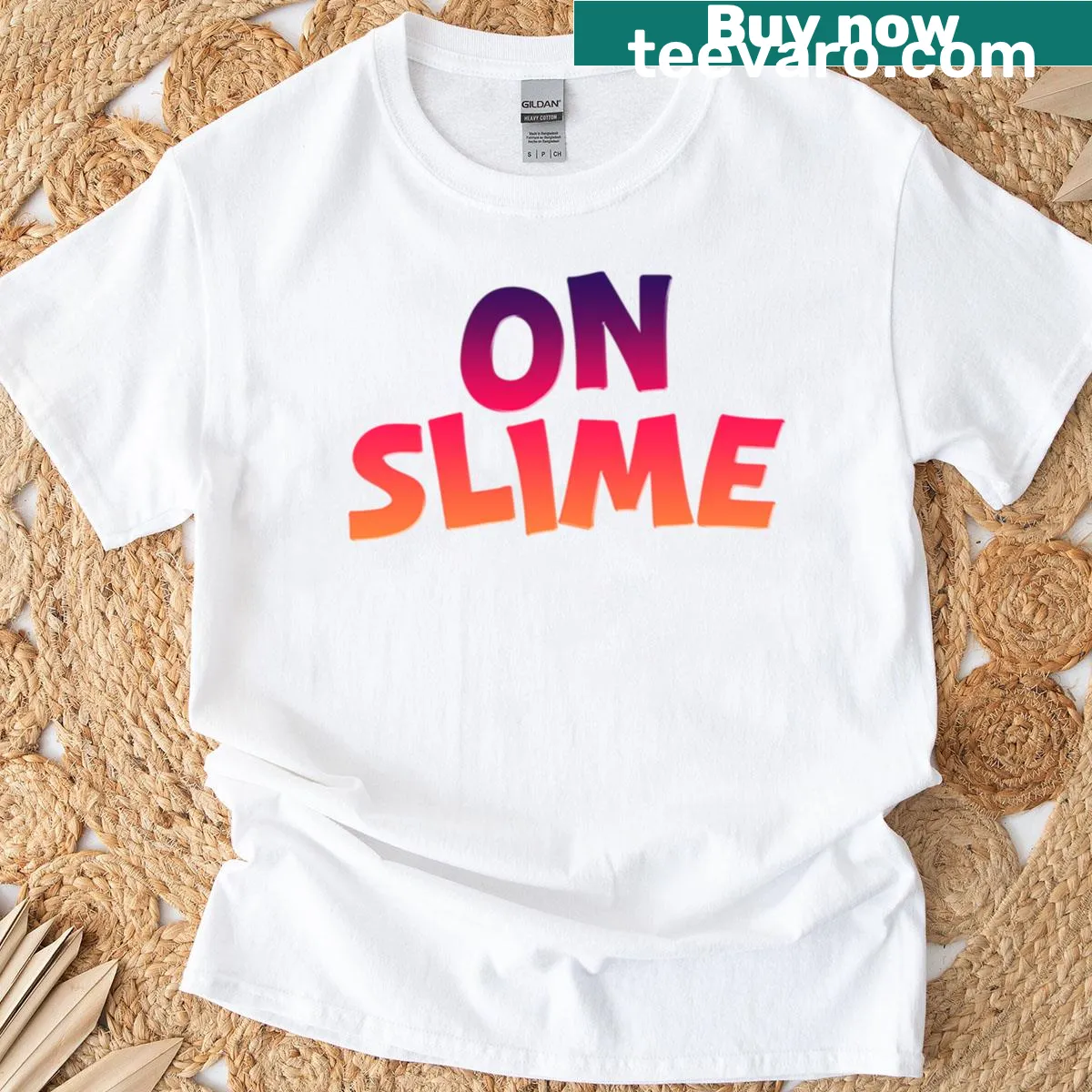 Oversized T-shirt with funny quote design — on a men's t-shirt