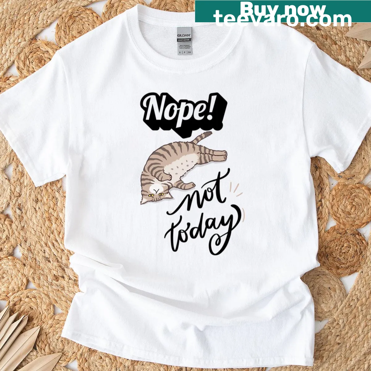 Oversized T-shirt with humorous text about nap time and cats. — on a men's t-shirt