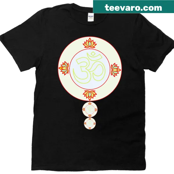Om symbol design in a peaceful mantra art on a T-shirt