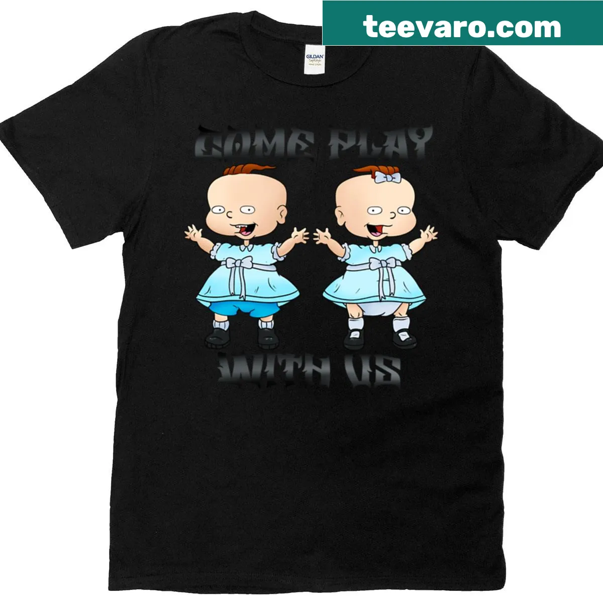 Phil and Lil cartoon characters on a t-shirt — on a men's t-shirt