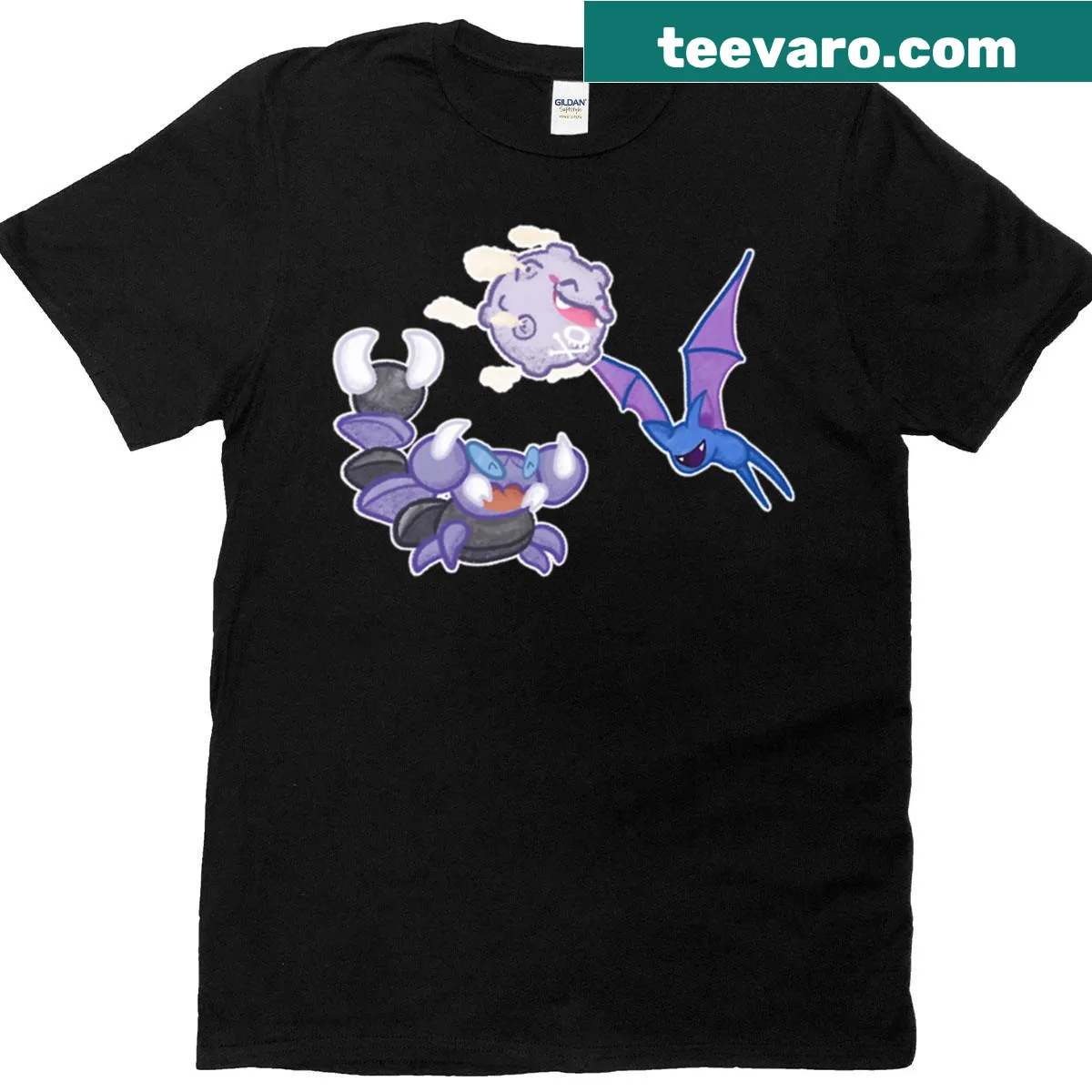 Playful friends design on a t-shirt — on a men's t-shirt