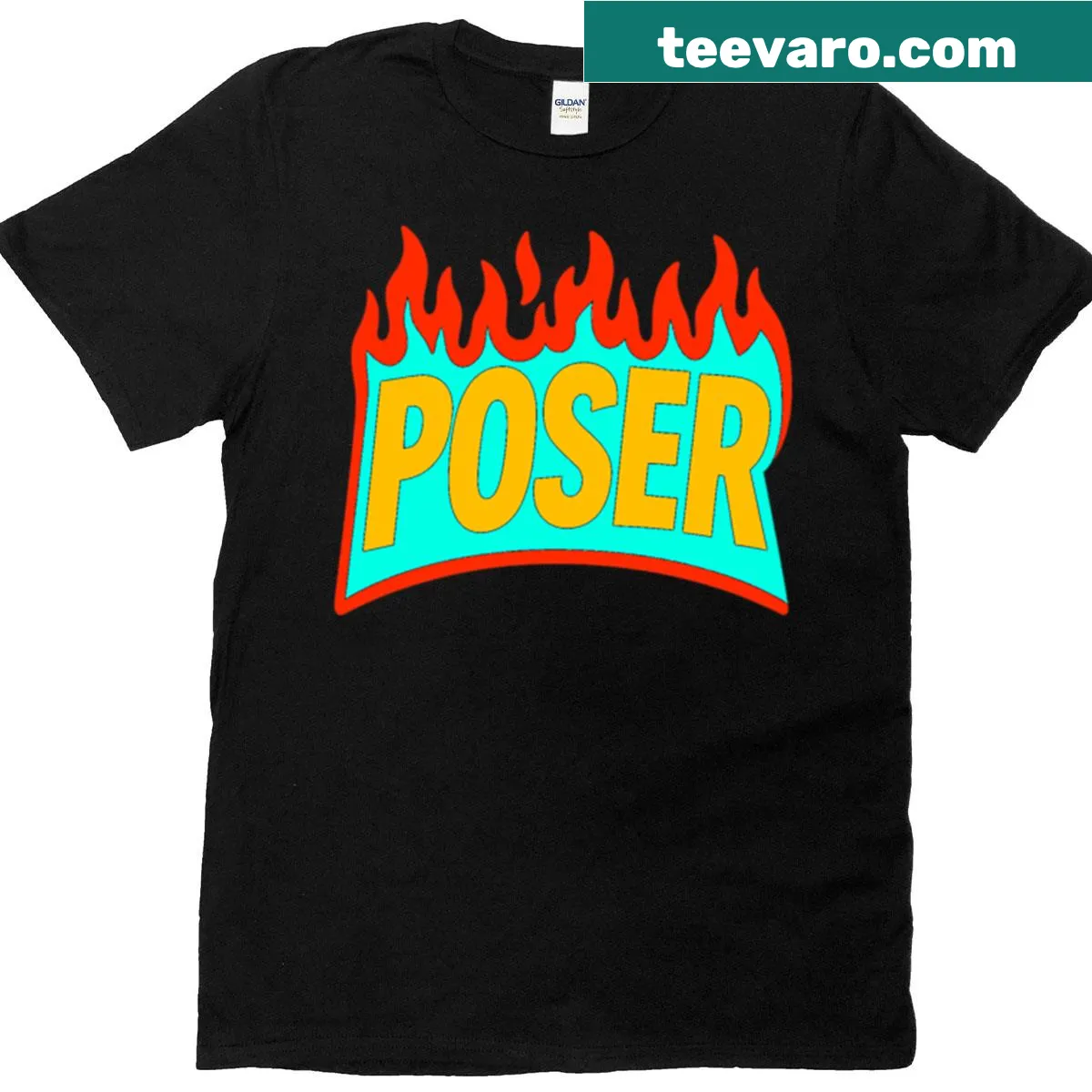Cartoon Skate Logo T-shirt for skateboard enthusiasts — on a men's t-shirt