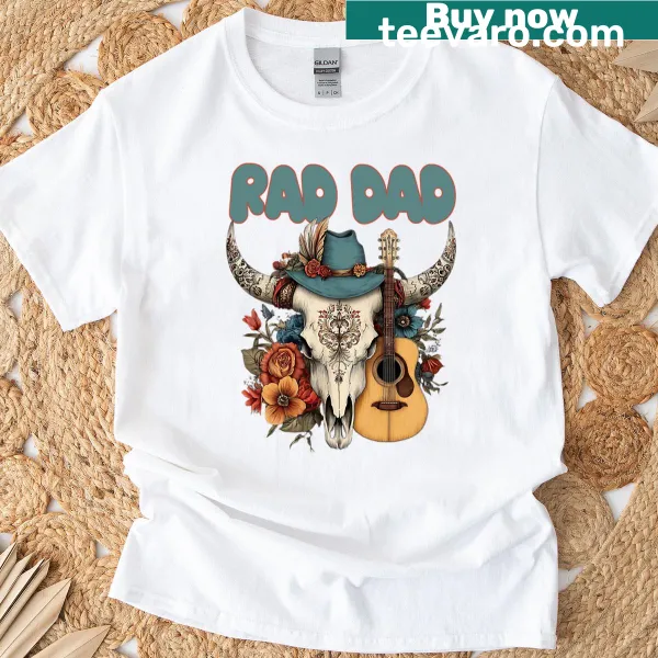 Bold double 'Rad' typography on a T-shirt