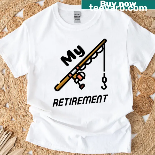 Fun typography t-shirt celebrating retirement