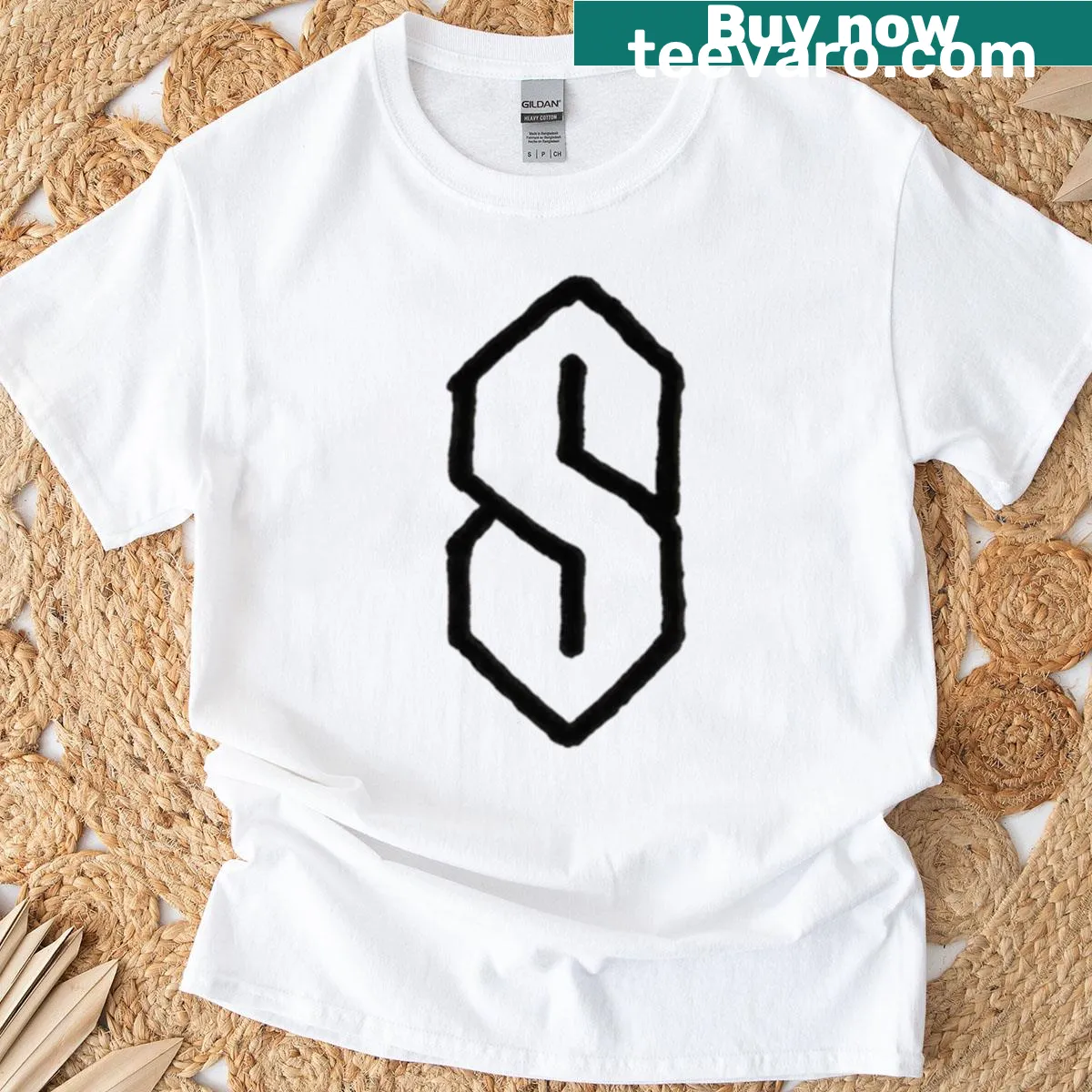 Retro 'Cool S' graphic design on a casual T-shirt — on a men's t-shirt
