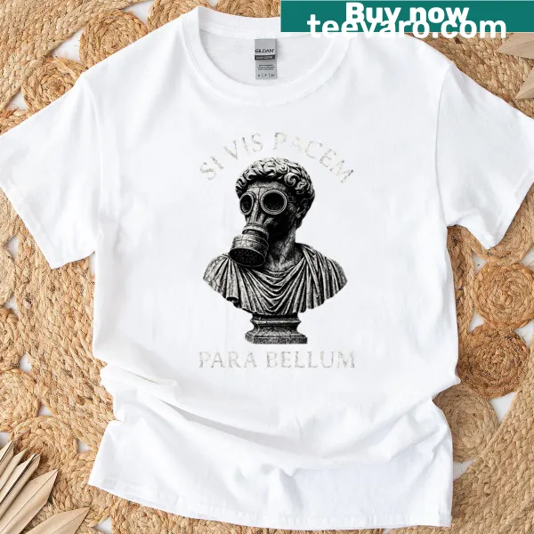 T-shirt with bold typography featuring a peace quote
