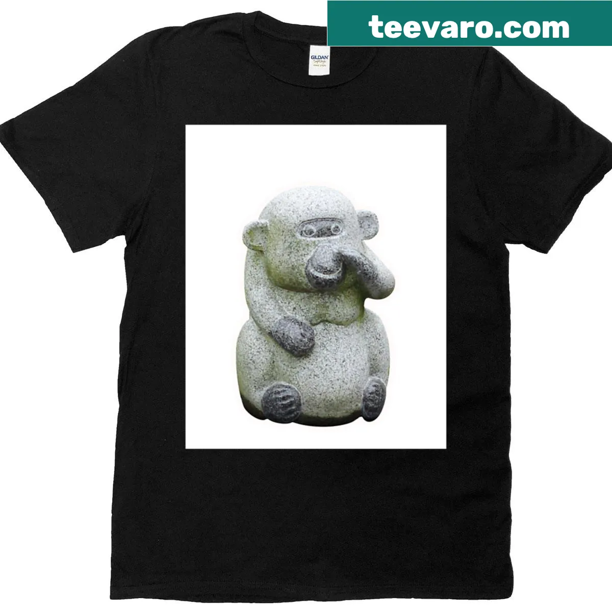 Cute t-shirt featuring a playful cartoon monkey graphic — on a men's t-shirt