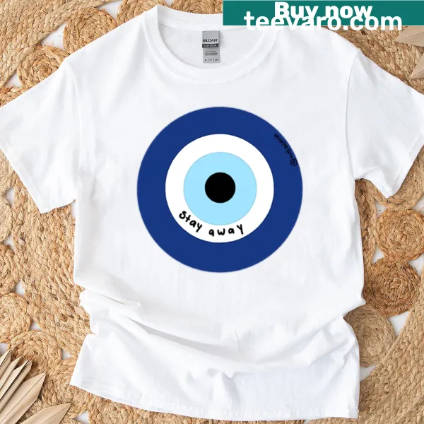 Playful T-shirt featuring whimsical evil eye graphic