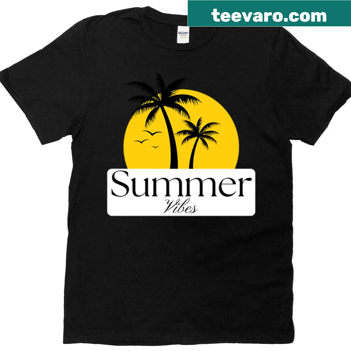 Cheerful summer-themed graphics on a casual T-shirt. — on a men's t-shirt