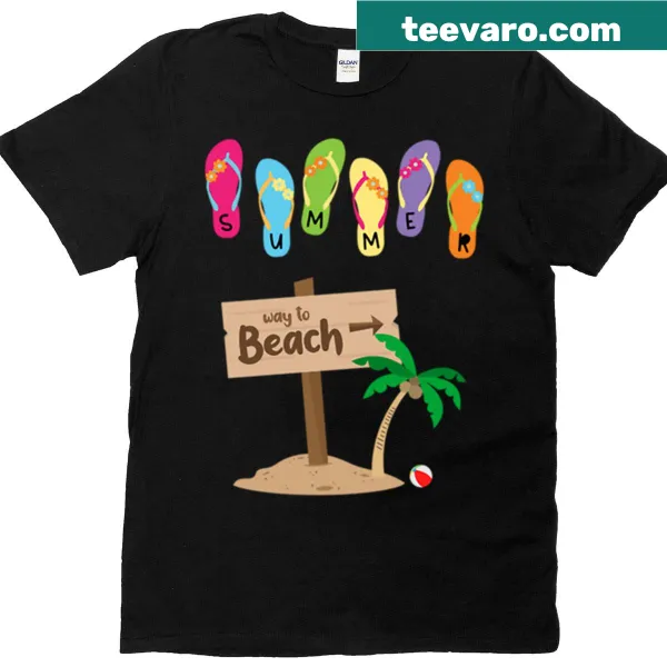 Vintage-style oversized t-shirt with Way To Beach graphic