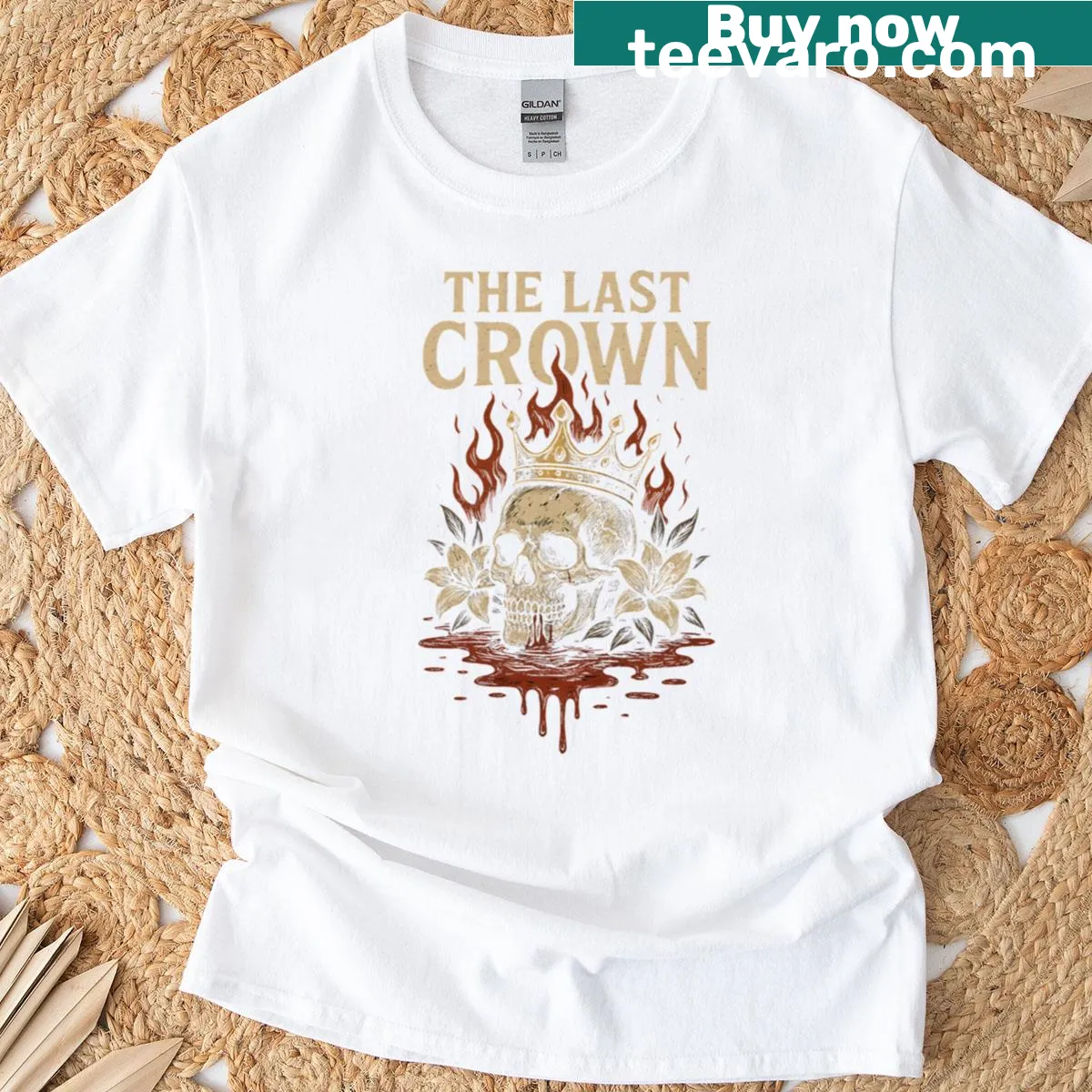 Silhouette t-shirt featuring The Last Crown design — on a men's t-shirt