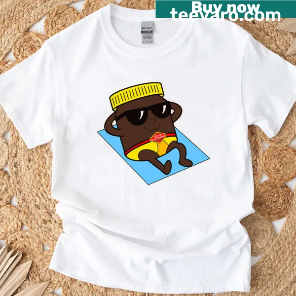 Cartoon Vegemite character on a T-shirt