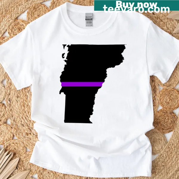 T-shirt with Thin Purple Line graphic