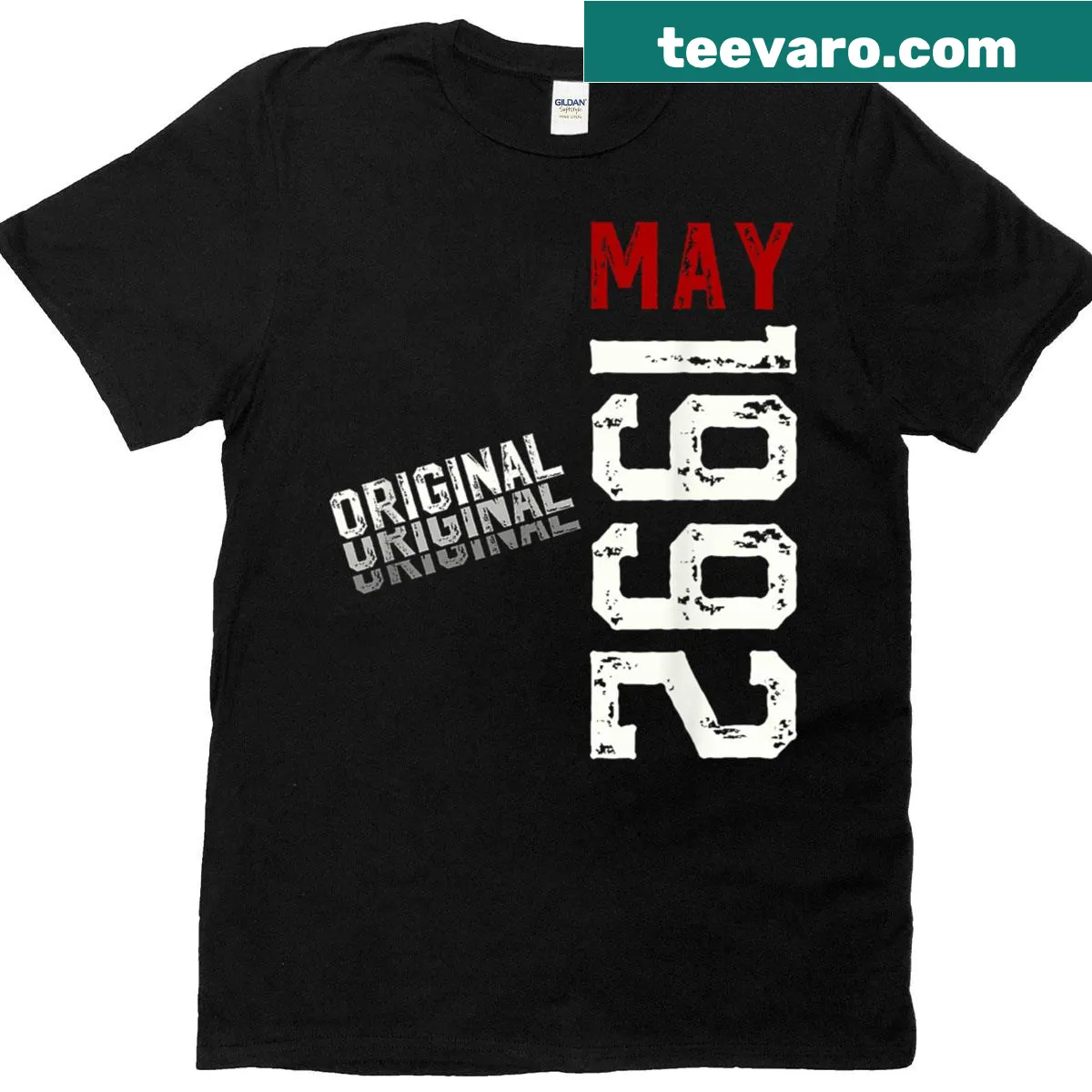 T-shirt celebrating 33rd birthday for men born in May 1992 — on a men's t-shirt