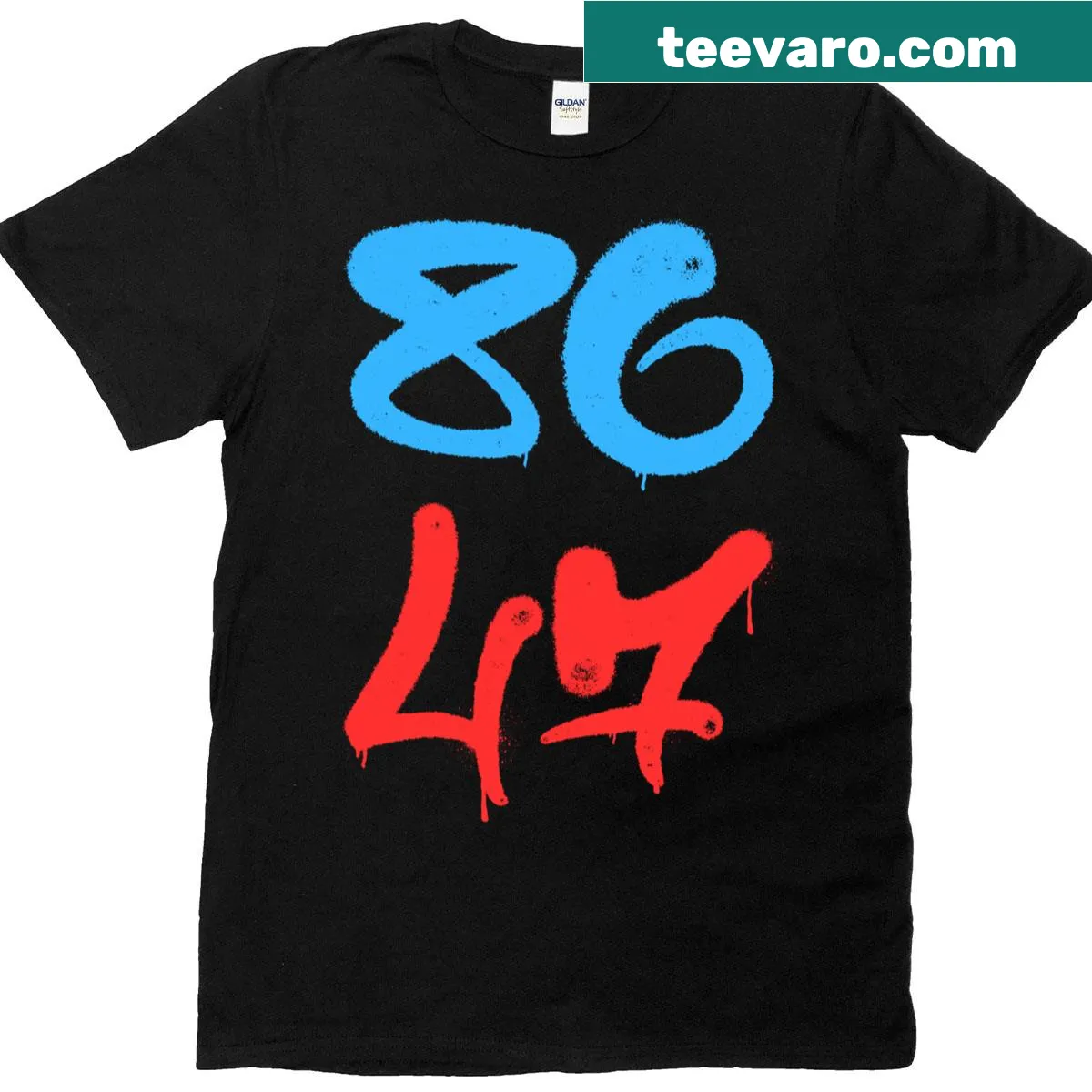 Oversized anti-Trump t-shirt with graffiti style print — on a men's t-shirt