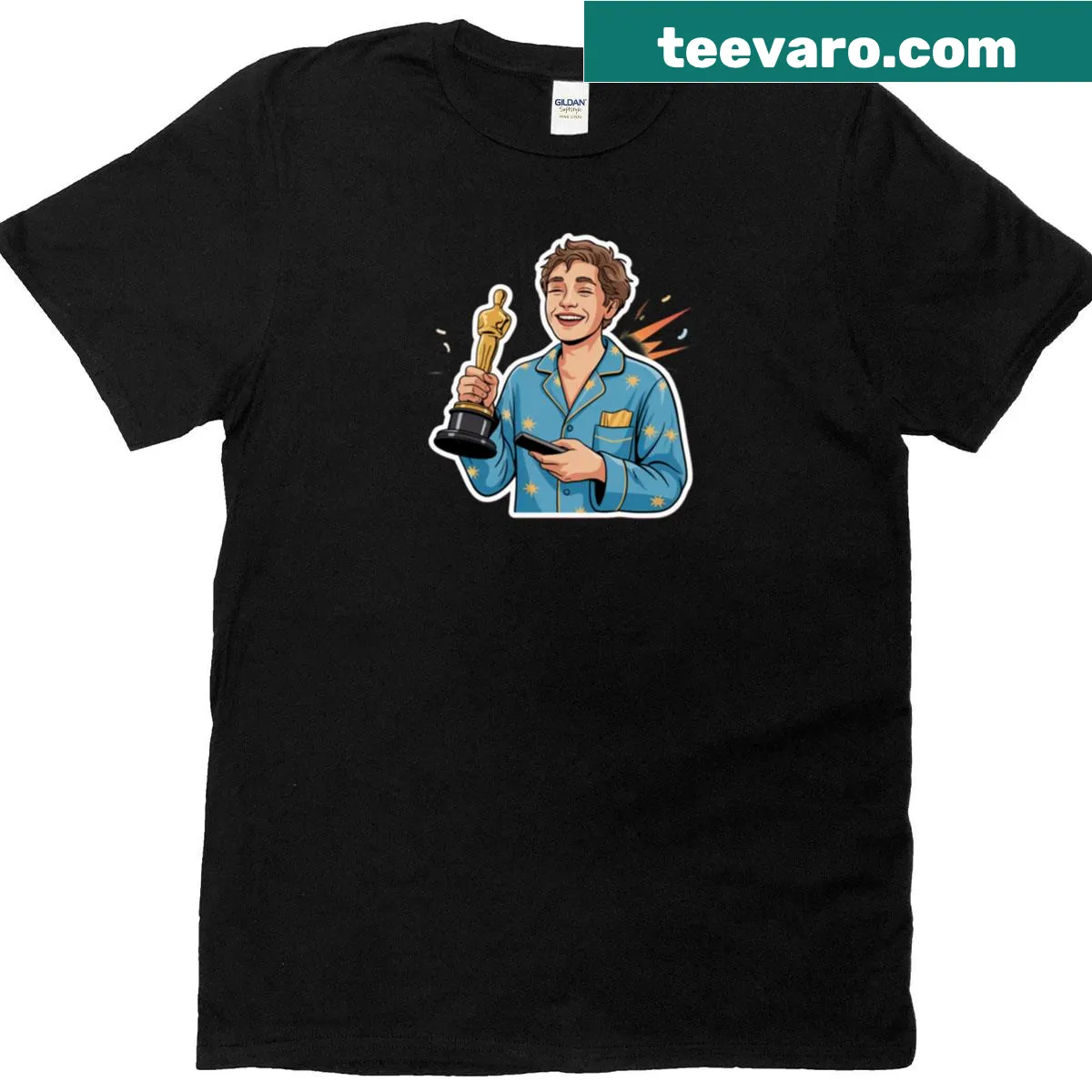 T-shirt celebrating binge watching with playful graphics — on a men's t-shirt