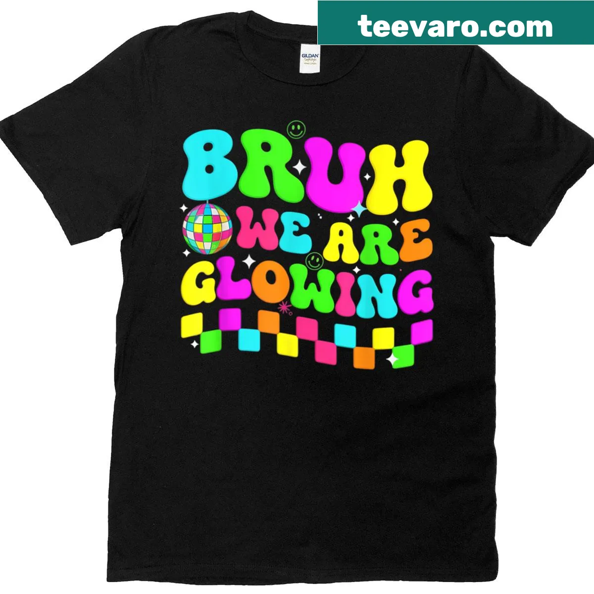 Playful birthday T-shirt for disco-themed parties — on a men's t-shirt