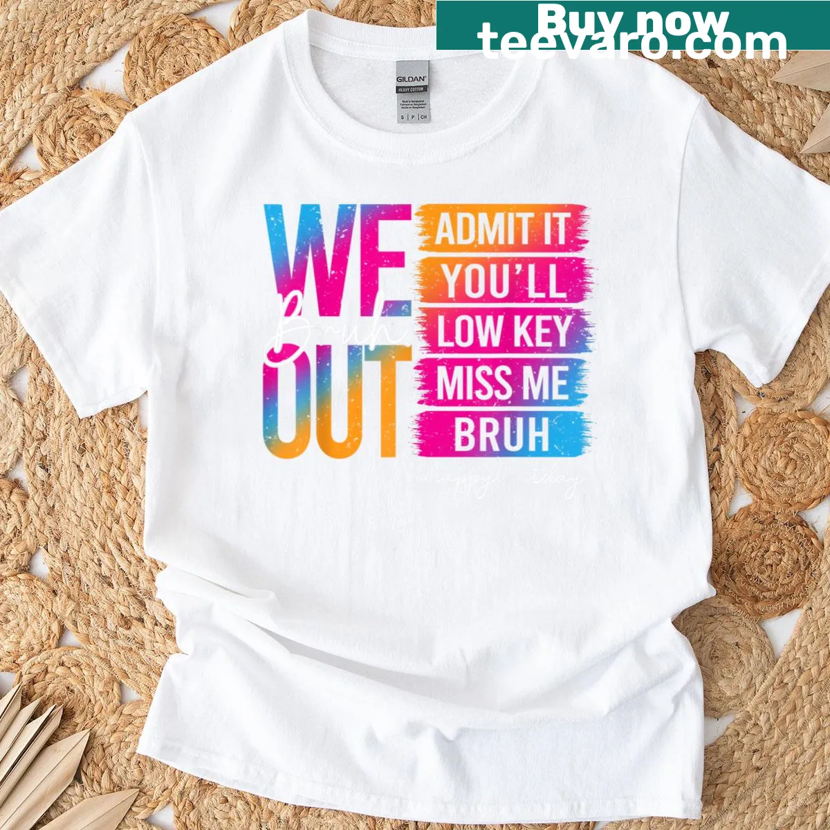 Sarcastic farewell quote on a graduation-themed t-shirt — on a men's t-shirt