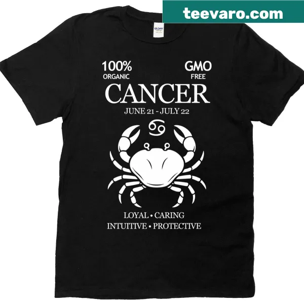 Funny T-shirt for Astrology fans featuring Cancer zodiac sign.