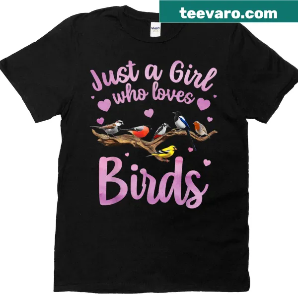 Artistic bird watcher t-shirt for women and girls