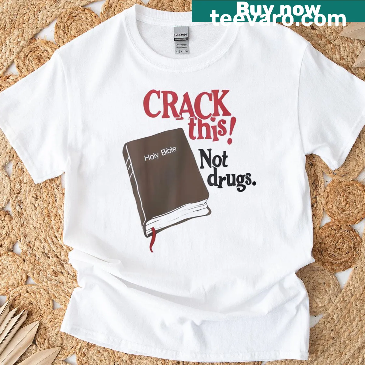 Inspirational t-shirt with a message about faith and spirituality — on a men's t-shirt