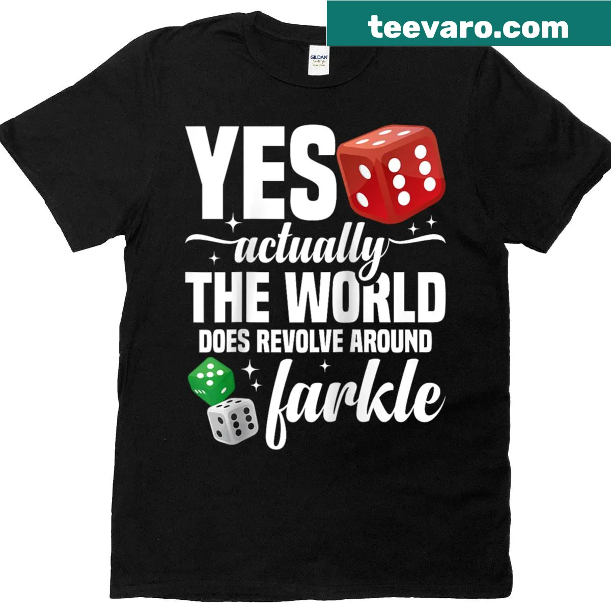 Raglan tee featuring a playful Farkle dice design with 'King of Farkle' text — on a men's t-shirt