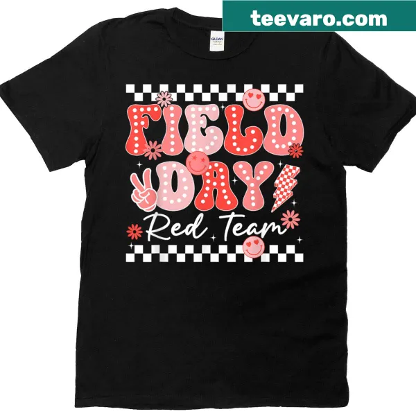 Purple team color T-shirt for kids featuring Field Day graphics