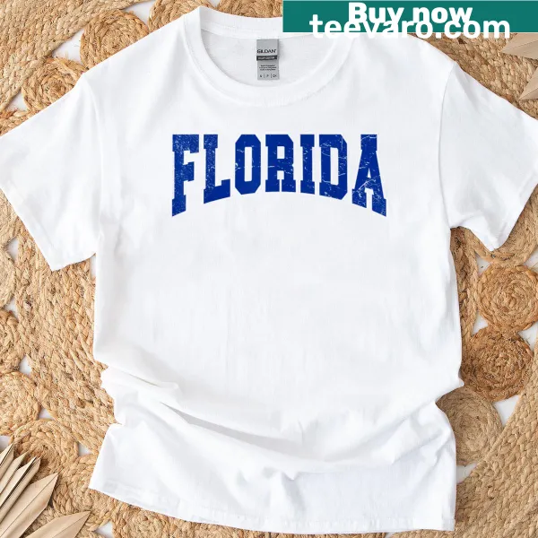 Vintage Florida-themed orange t-shirt for the whole family
