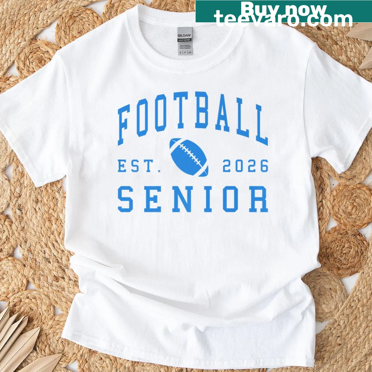 Football Senior Night Graduation 53 T-shirt with bold print — on a men's t-shirt