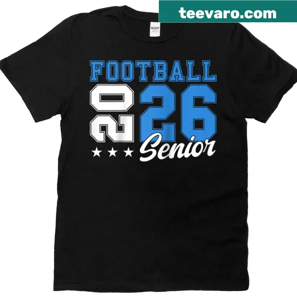 Raglan baseball tee featuring '2026' for football seniors