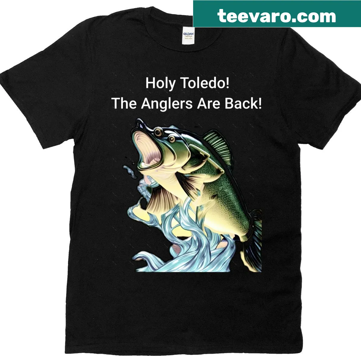 Humorous fisherman-themed t-shirt with playful design — on a men's t-shirt