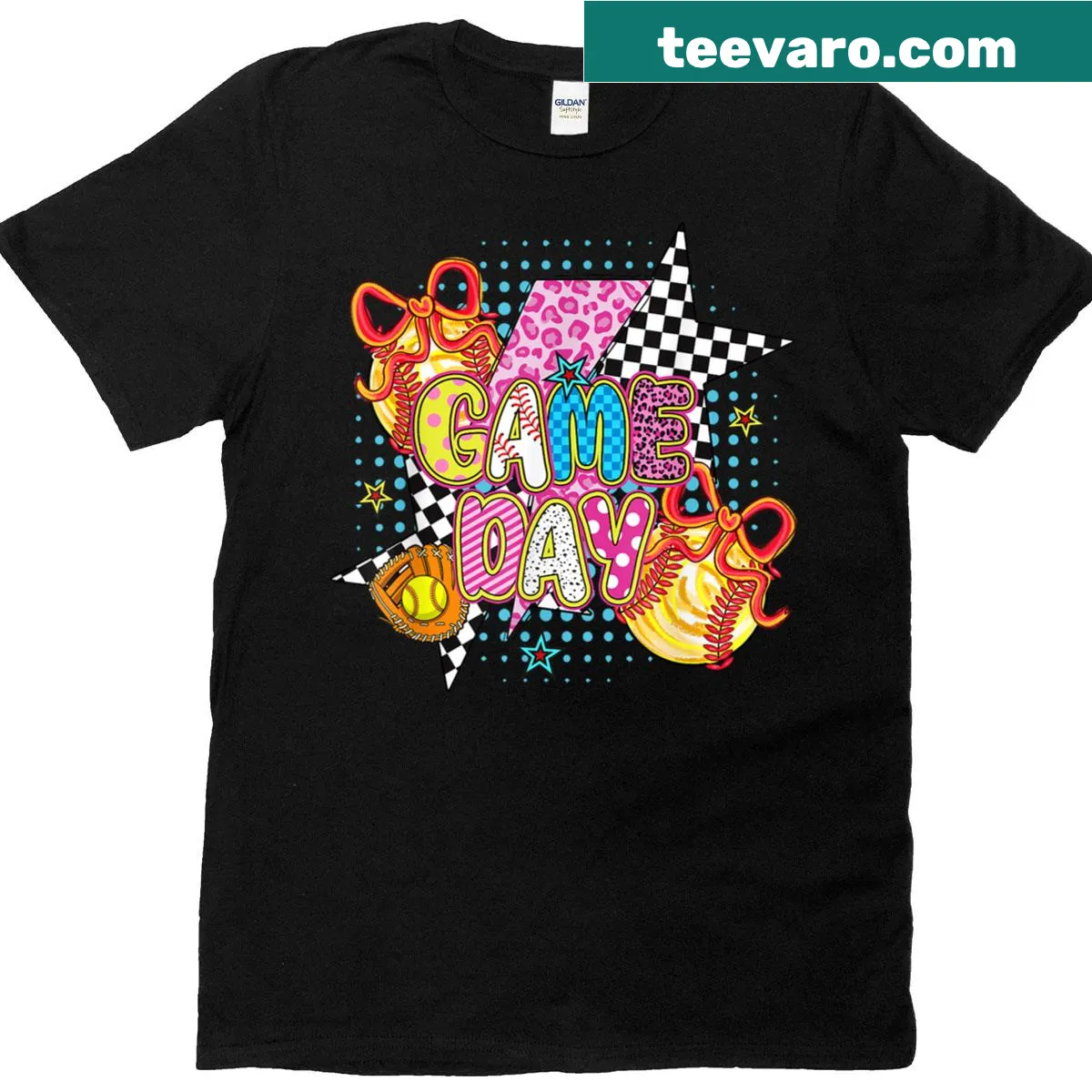 Mom t-shirt for baseball and softball with heartfelt design — on a men's t-shirt