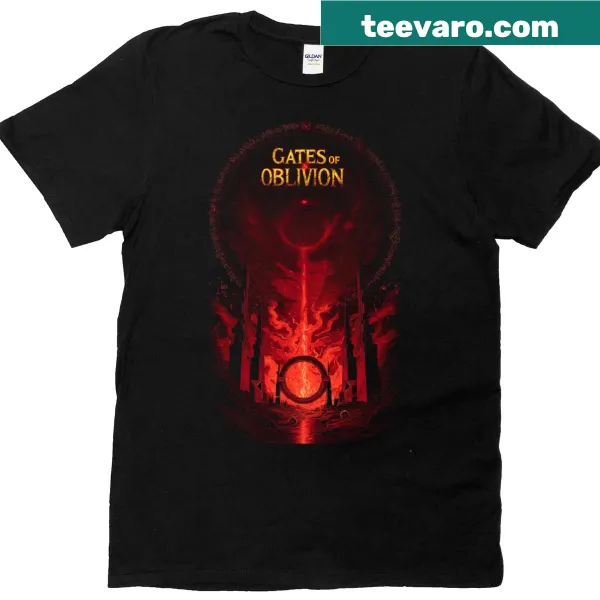 Fantasy-themed t-shirt inspired by the Gates of Oblivion