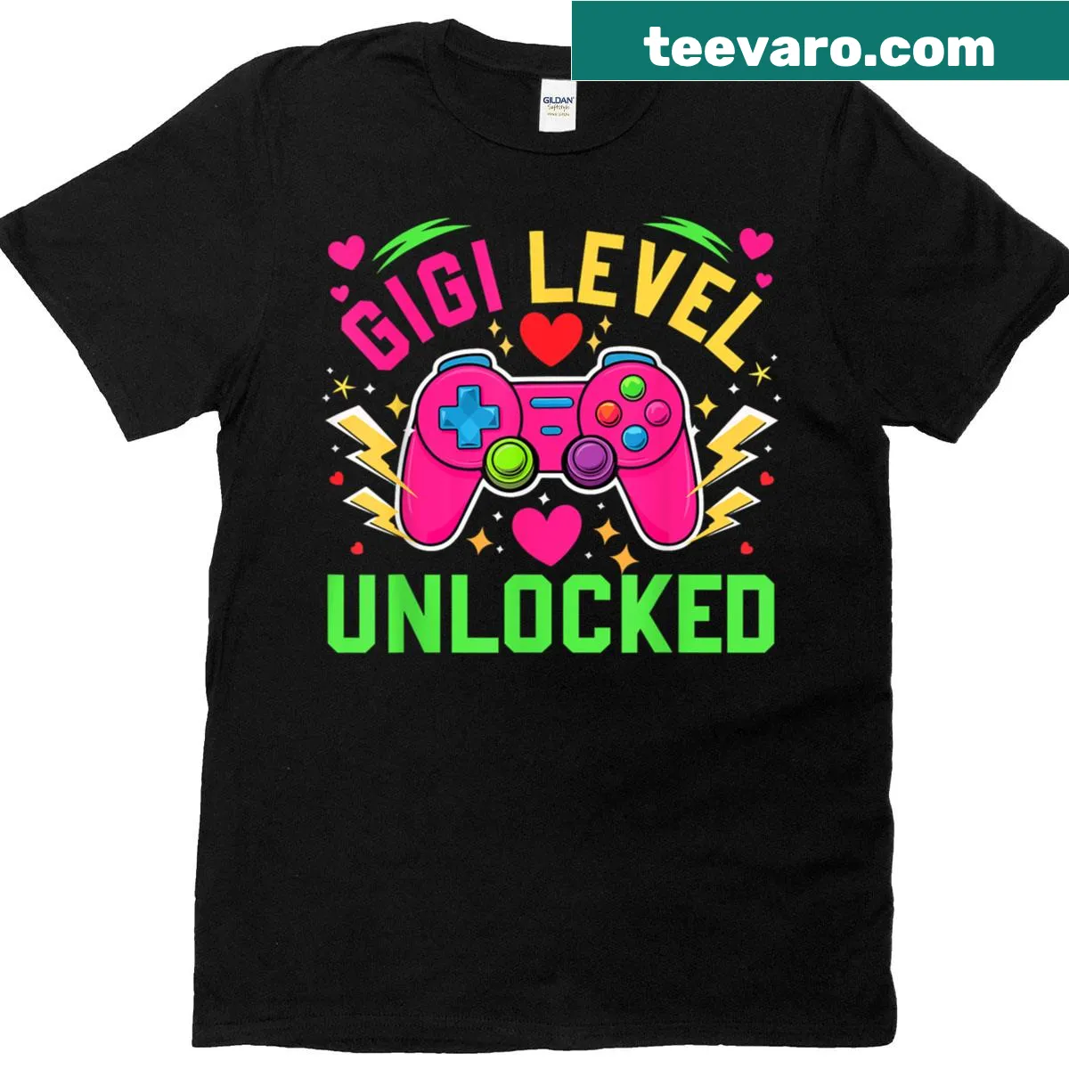 Cute Father's Day t-shirt for gamers with 'level unlocked' graphic — on a men's t-shirt