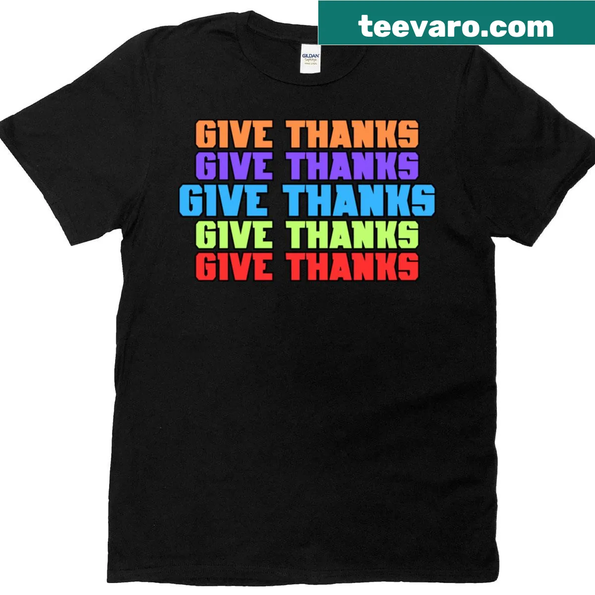 Thanksgiving T-shirt with a heartfelt message about gratitude — on a men's t-shirt