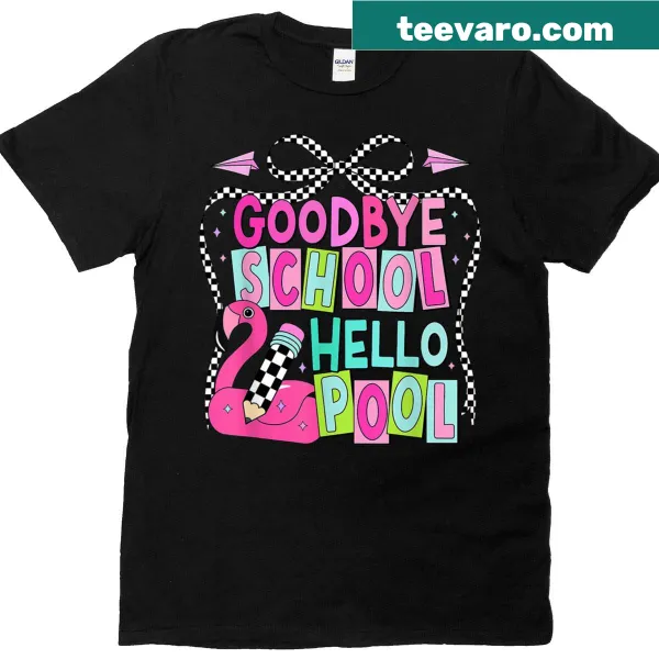 Lighthearted Last Day of School T-shirt with coquette bow design.