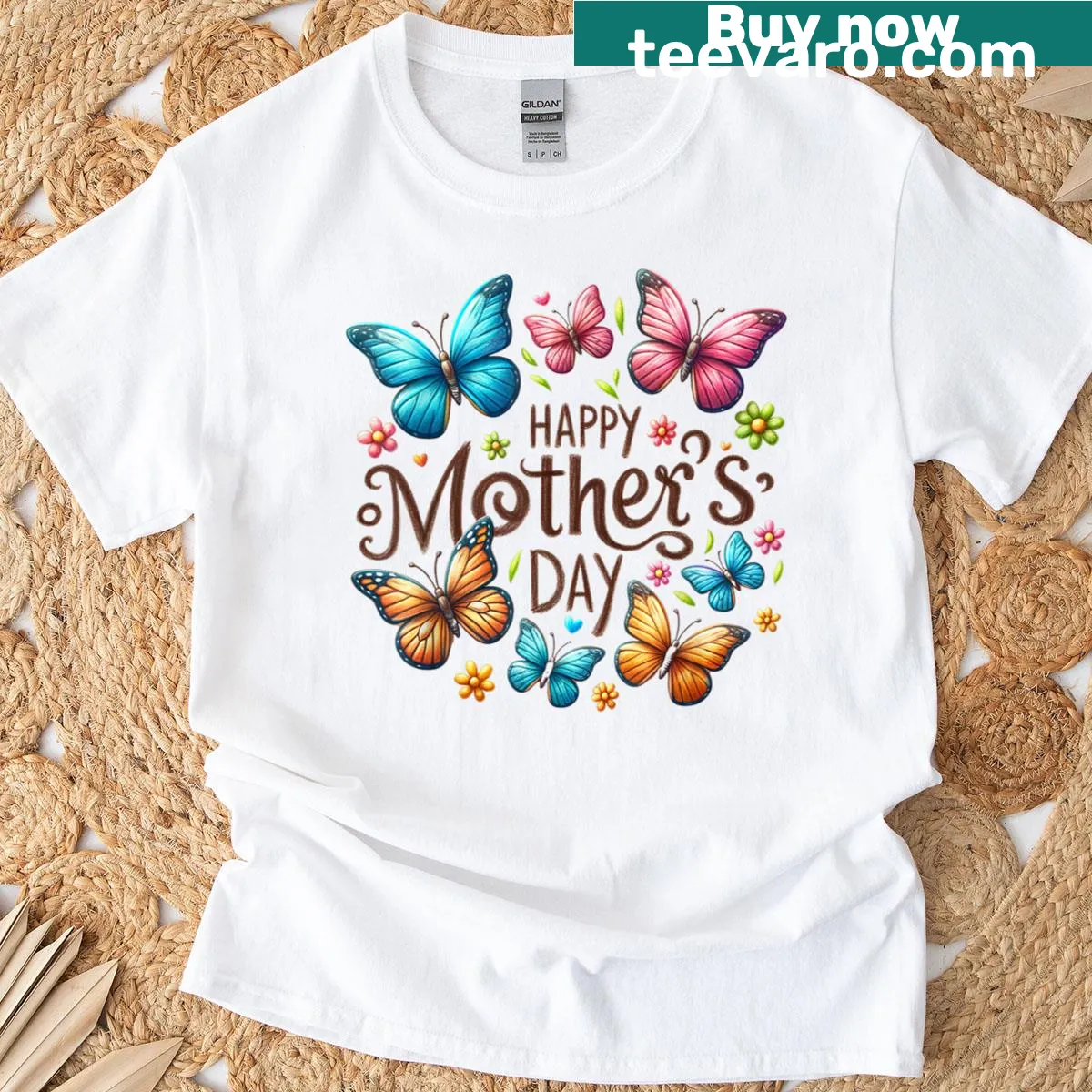 Floral design Mother's Day t-shirt for mom or grandma — on a men's t-shirt